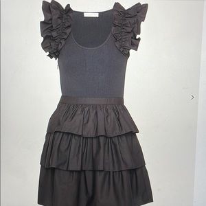 Ulla Johnson Hanna Tiered Ruffle Mini Dress